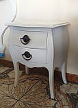 Тумбочка класична біла, фото 3