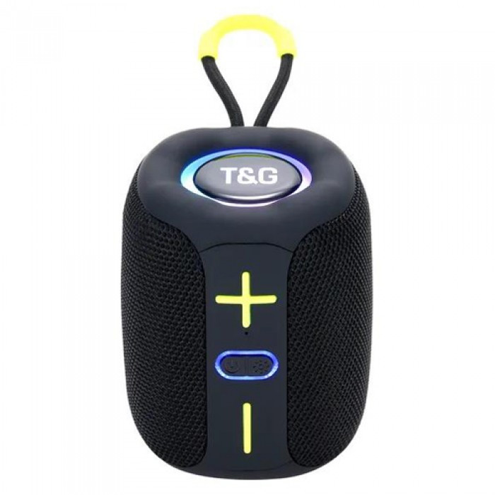 Портативна Bluetooth-колонка TG658 8W з RGB-підсвіткою Чорна, фото 1