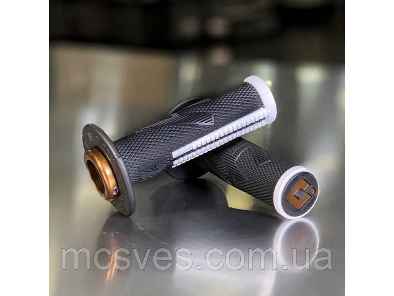 Мото Гріпси ODI EMIG PRO MX V2 Lock-On Grip - BLACK/W, фото 1