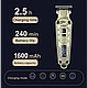 Професійна машинка для стриження бездротова акумуляторна LED-дисплей VGR V-901 + 4 насадки, фото 5