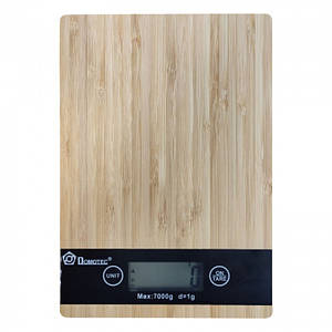 Електронні кухонні дерев'яні ваги до 7 кг Domotec MS-A