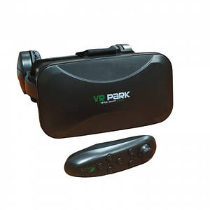 Окуляри шолом віртуальної реальності VR BOX VRPARK 9938 з навушниками та пультом дистанційного керування чорні