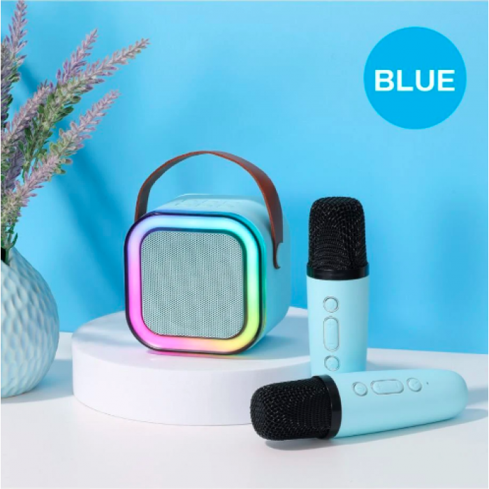 Портативна колонка з 2 караоке мікрофонами та RGB-підсвіткою Winso K12 10 W Bluetooth, USB, microSD, AUX,, фото 1