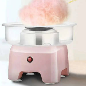 Апарат для приготування солодкої цукрової вати SAFMAX 500w Рожевий