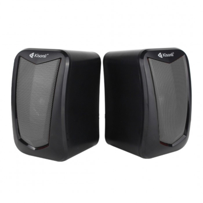 Колонки комп'ютерні Kisonli KS-06 Чорні із сірим, фото 1