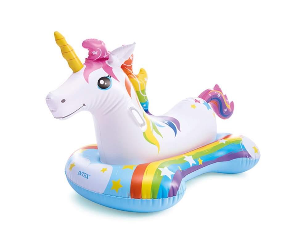 Дитячий надувний плотик для катання Intex 57552 «Єдиноріг», 163 х 86 см