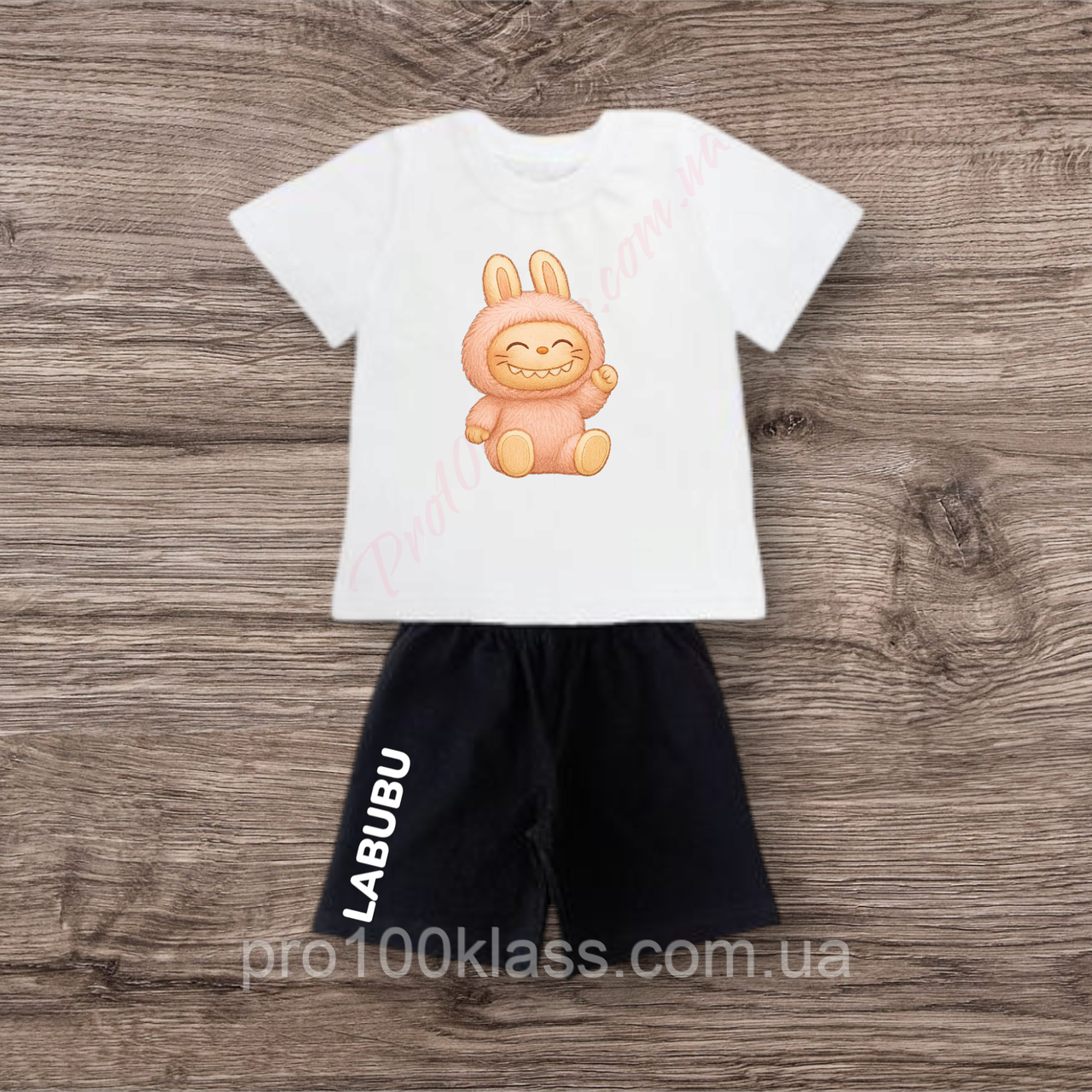 Комплект дитячий футболка і шорти Labubu Лабубу, фото 1