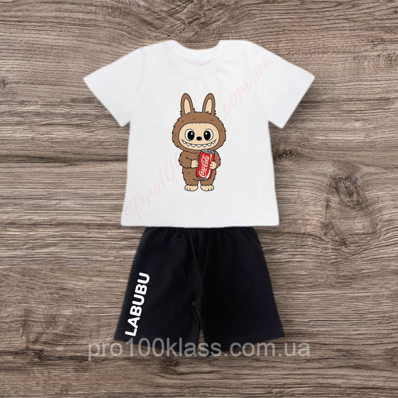 Комплект дитячий футболка і шорти Labubu Лабубу, фото 1