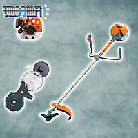 Садовая двухтактная бензокоса Бензокоса Euro Craft ВС431 Мотокоса с насадками в комплекте Мотокосы