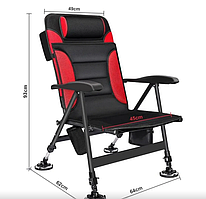 Зручне туристичне крісло для відпочинку Карпове крісло з високою спинкою Складаний стілець на 130 кг