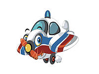 Набір для розпису по номерах Поліцейський літак Strateg розміром 30х30 см (ES096)