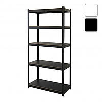 Стелаж металевий 5 полиць Siker P9040L GoodTool 180х90х40 см макс 175 кг на полицю відкрита шафа R_2180 Чорний