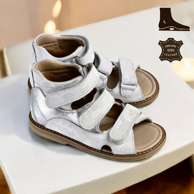 Дитячі шкіряні ортопедичні сандалії для лікування вальгусної деформації 26 розмір, фото 1