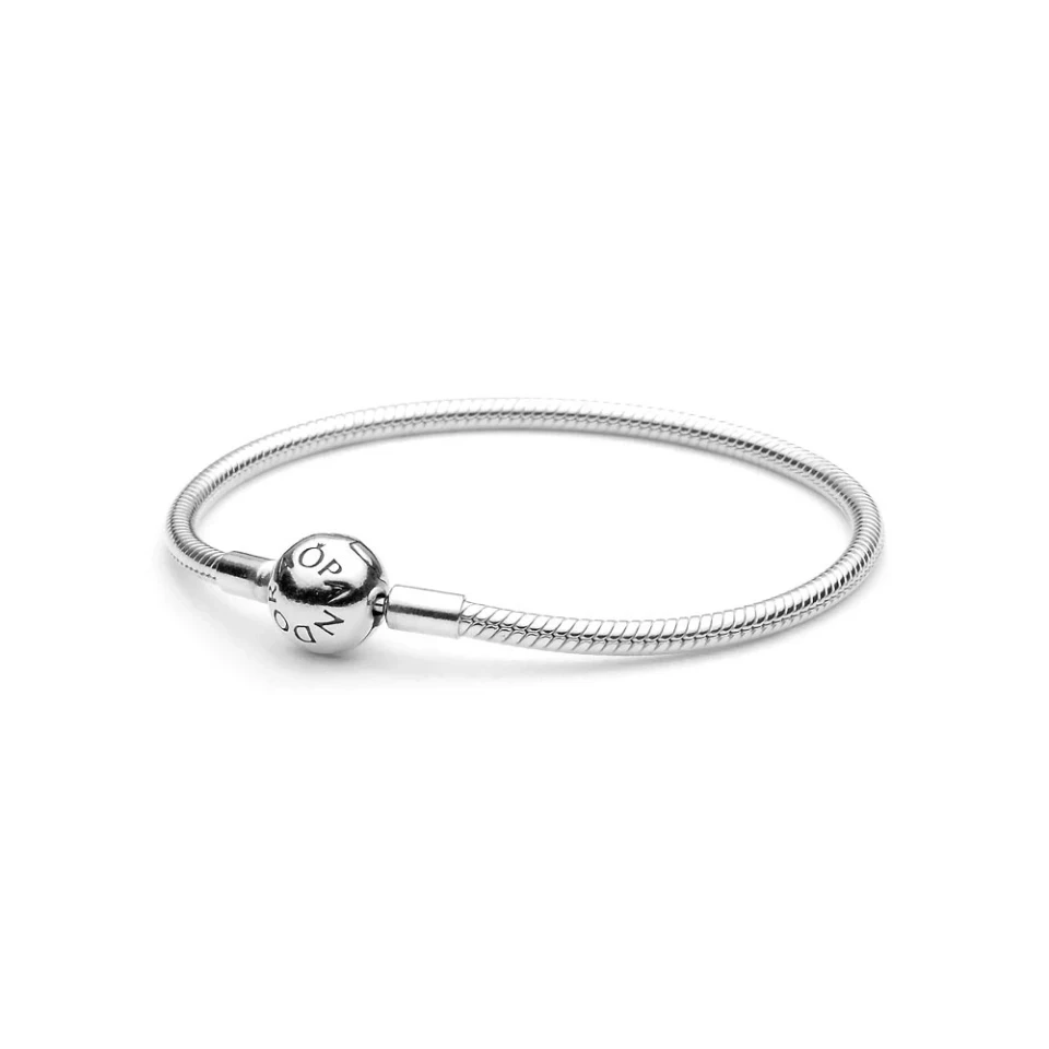 Срібний браслет Pandora з круглою застібкою 590728 17, фото 1