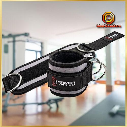 Манжет для силової тяги на гомілку та зап'ястя PowerSystem Ankle Strap 2шт у комплекті манжети для тяги