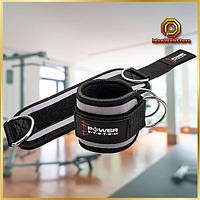 Манжет для силової тяги на гомілку та зап'ястя PowerSystem Ankle Strap 2шт у комплекті манжети для тяги