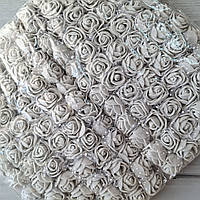 Троянди з латексу з фатином сірий D 1.5 см Паковання — 144 шт.