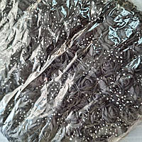 Троянди з латексу з фатином чорні D 1.5 см Паковання — 144 шт.