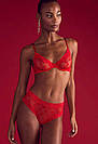 Комплект білизни з мереживом Victoria's Secret Tease, Червоний, фото 3