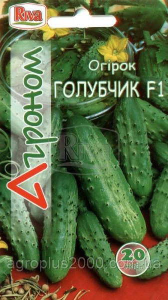 Насіння Огірок бджолозапильний Голубчик F1, 20 насінин Riva