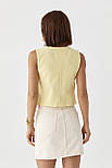 Бавовняний жіночий жилет на зав'язках — жовтий колір, L (є розміри), фото 2