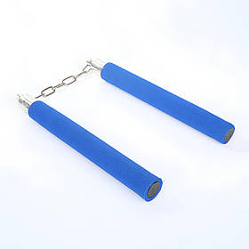 Безпечні нунчаки RESTEQ для тренування, дитячі м`які, Нунчаки з безпечним покриттям. Сині