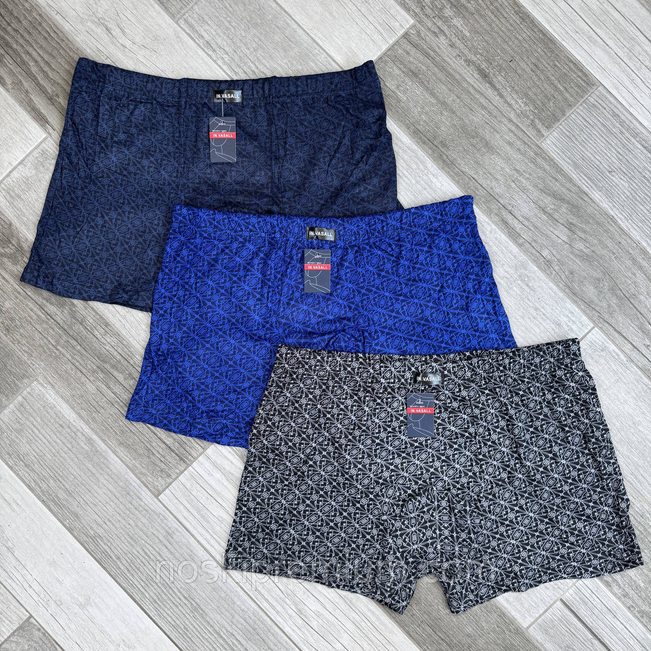 Труси чоловічі боксери бавовна з бамбуком Vasall, розміри XL-4XL, асорті, 1036, фото 1