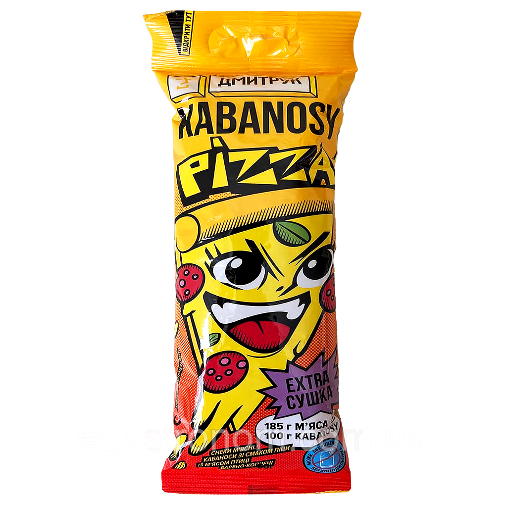 Кабаноси з м'ясом птиці та смаком піци Дмитрук pizza 60g 20шт/ящ (Код: 00-00017814)