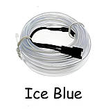 Світлодіодна стрічка RESTEQ блакитна 3 м ICE BLUE LED неоновий провід з контролером для костюмів декору авто, фото 3