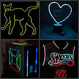 Світлодіодна стрічка RESTEQ червона 3 м LED неоновий шнур провід з контролером для костюмів декору вечірок, фото 7