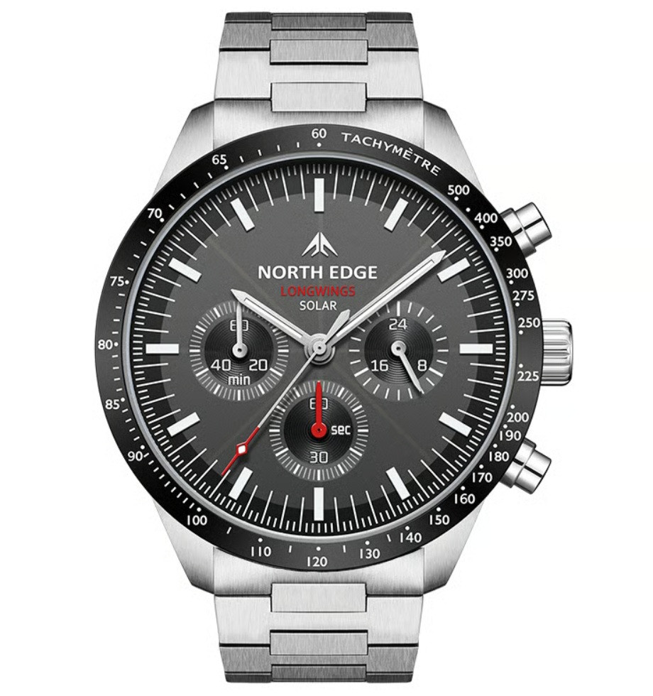 Чоловічий годинник на сонячній батареї North Edge Longwings Solar