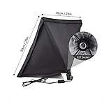 Комплект свіла Два софтбокса з штативами 210 см і Двома Світлодіодними LED лампами 100 Вт з пультом, фото 6