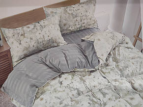 Постільна білизна в подарунковій коробці Laura Grand - Aqurel Strip Satin, фото 4