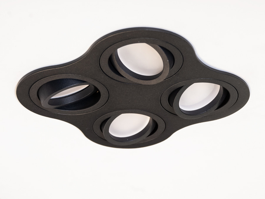 Сучасний точковий світильник, серія "Аluminium" 160D-18BK, фото 1