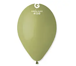 Набір латексних кульок Gemar 10" (26 см) Пастель оливковий, 100 шт