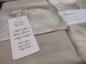 Постільна білизна в подарунковій коробці Laura Grand - Aqurel Strip Satin, фото 4