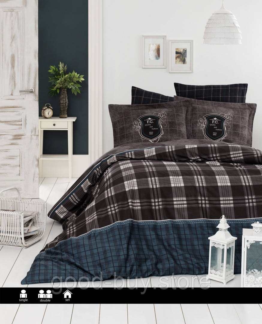 First Choice Doris kahve(brown) постільна білизна сатин евро 200х220