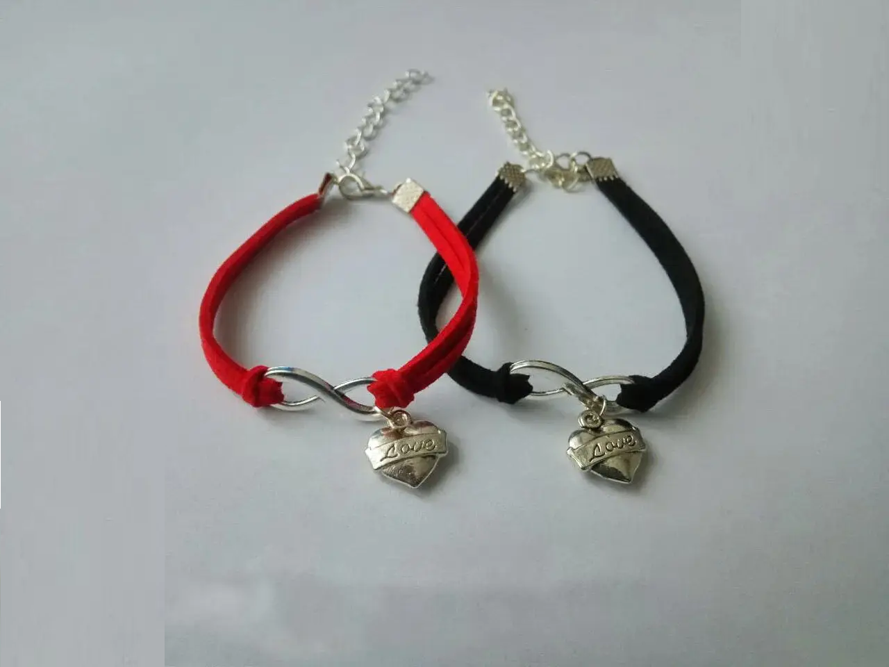Парні браслети для двох закоханих нескінченність і серце, фото 1