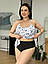 Гарний роздільний купальник танкіні з шортами закритий, великих і батальних розмірів 2XL, 3XL, 4XL, 5XL, фото 2