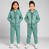 Теплий Костюм на флісі для дівчинки 104-116 см 003349 Туреччина Бірюза