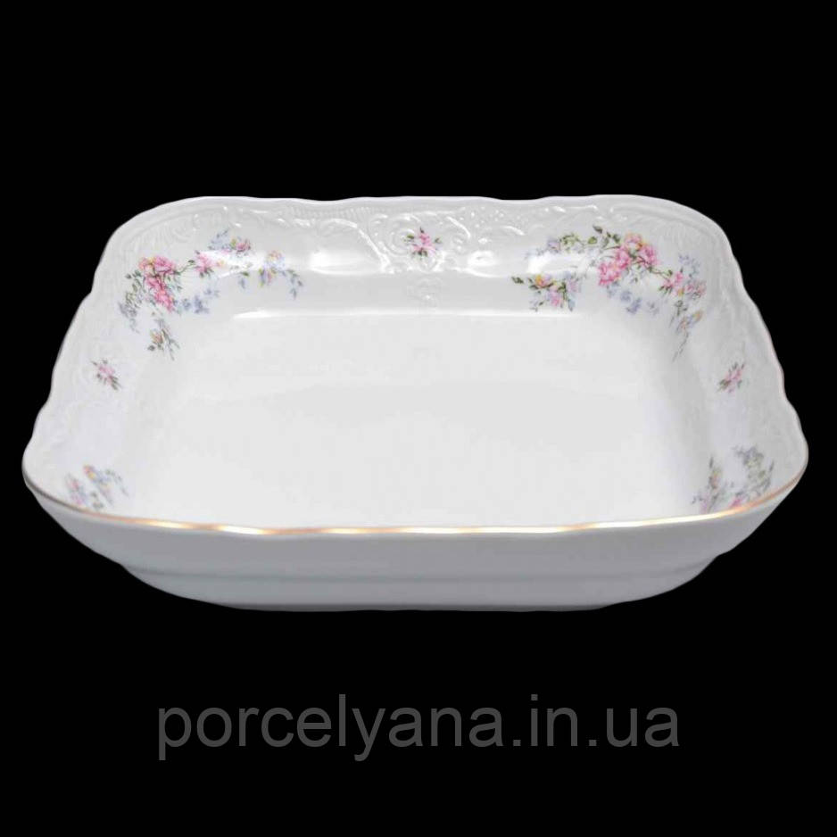 Салатник квадратний 25 см Thun Bernadotte дика троянда 6468011, фото 1