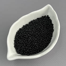 #12/0 Бісер китайський дрібний, 450 г - чорний матовий (ТТ-49)