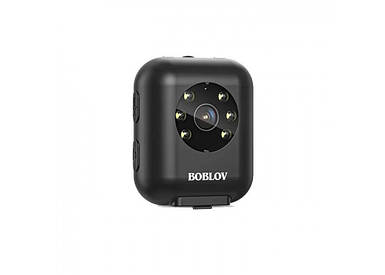 Компактна боді-камера BOBLOV W4 – диктофон, кліпса, нічне бачення