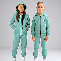 Теплий Костюм на флісі для дівчинки 98-116 см 003350 Туреччина Бірюза