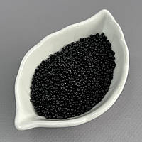 #12/0 Бісер китайський дрібний, 450 г - чорний матовий (ТТ-49)