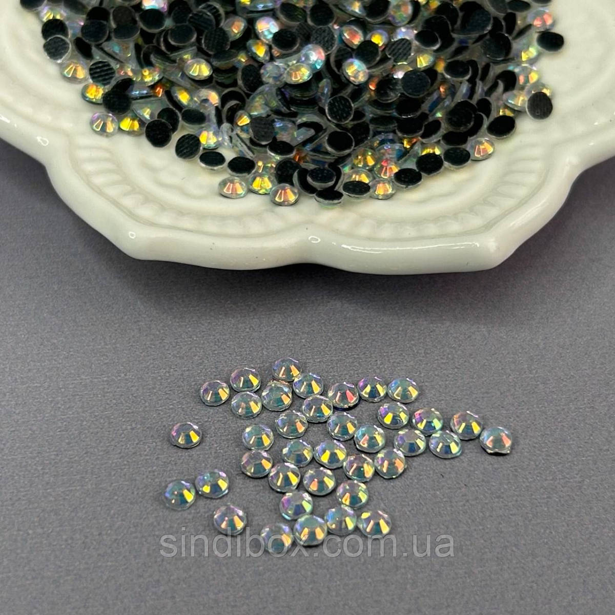 10г- Термоклейові стрази (Корея) SS16 (4мм) - Crystal AB, фото 1