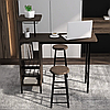 Барний стіл зі стільцями Costway Bistro з тримачем винних келихів коричневий, фото 7