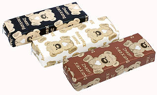 Пенал шкільний м'який на блискавці Ведмедик