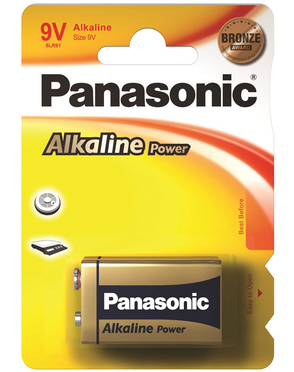 Батарейка Panasonic Крона 6F22, 9V, Алюмінієва, фото 1