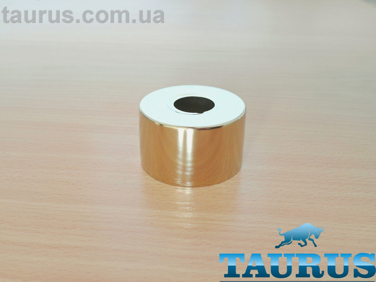 Золотий круглий фланець ThermoPulse Gold розмір D67 мм / висота 40мм, під внутрішній розмір 3/4" (26мм). Латунь, фото 1